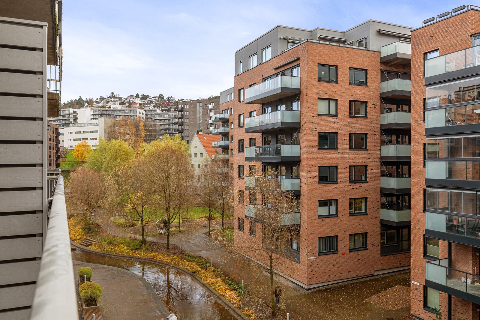 Utsikt fra balkong. Galleribilde