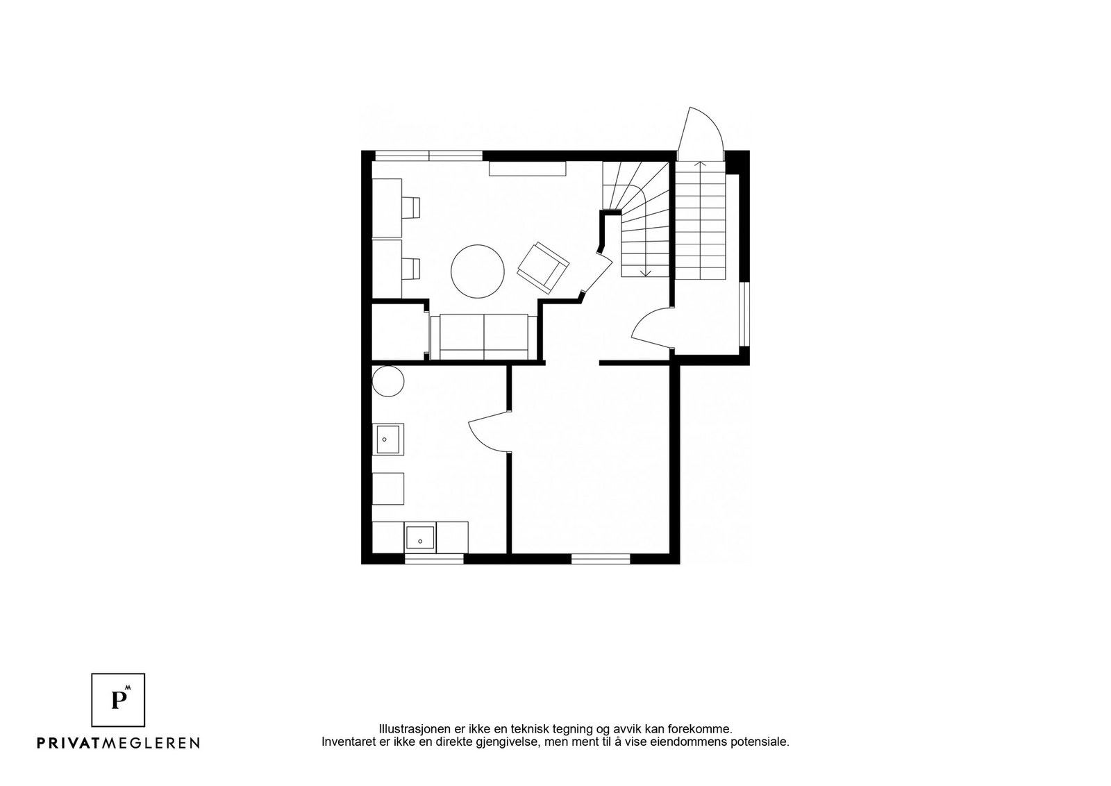Planskisse kjeller. Galleribilde