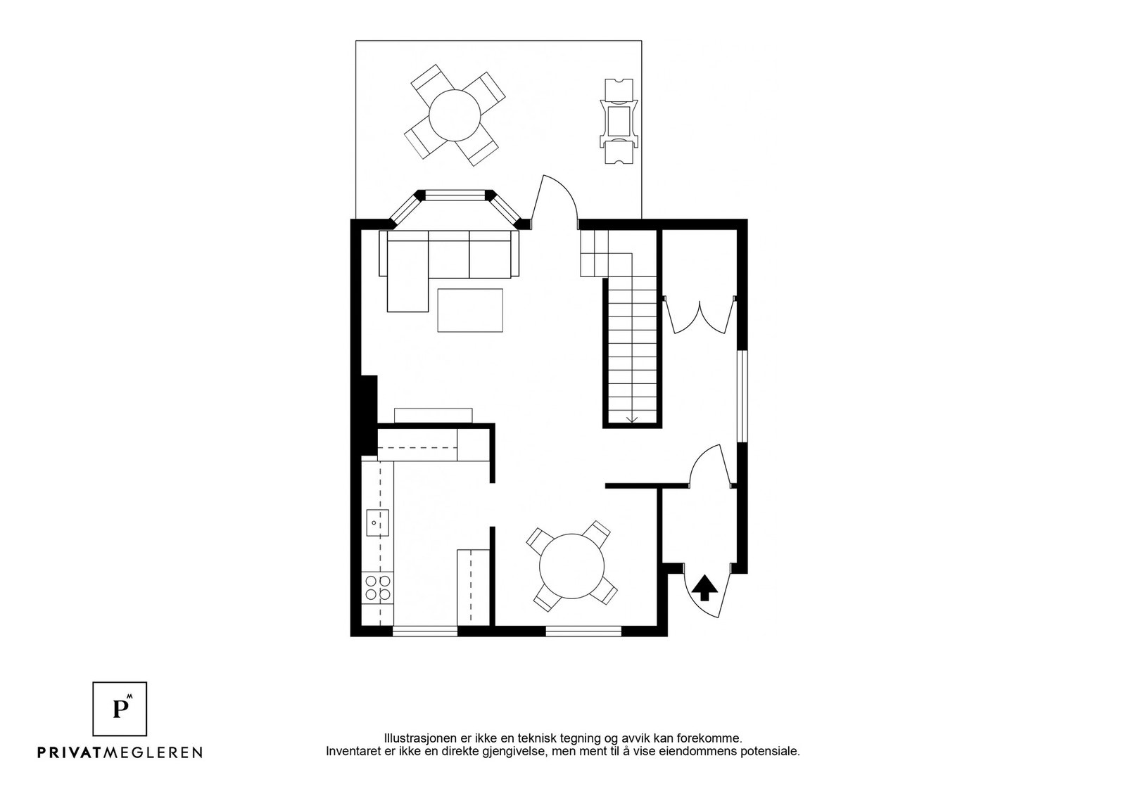 Planskisse 1. etasje. Galleribilde
