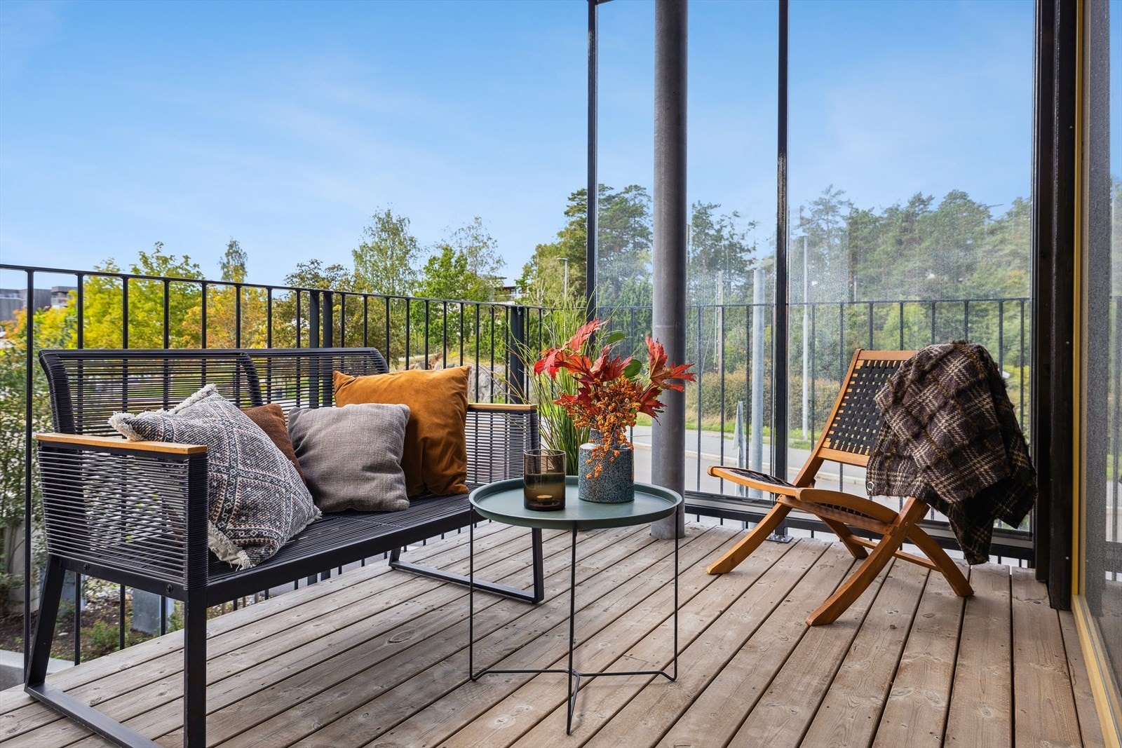 Balkongen er på 8 kvm. Galleribilde