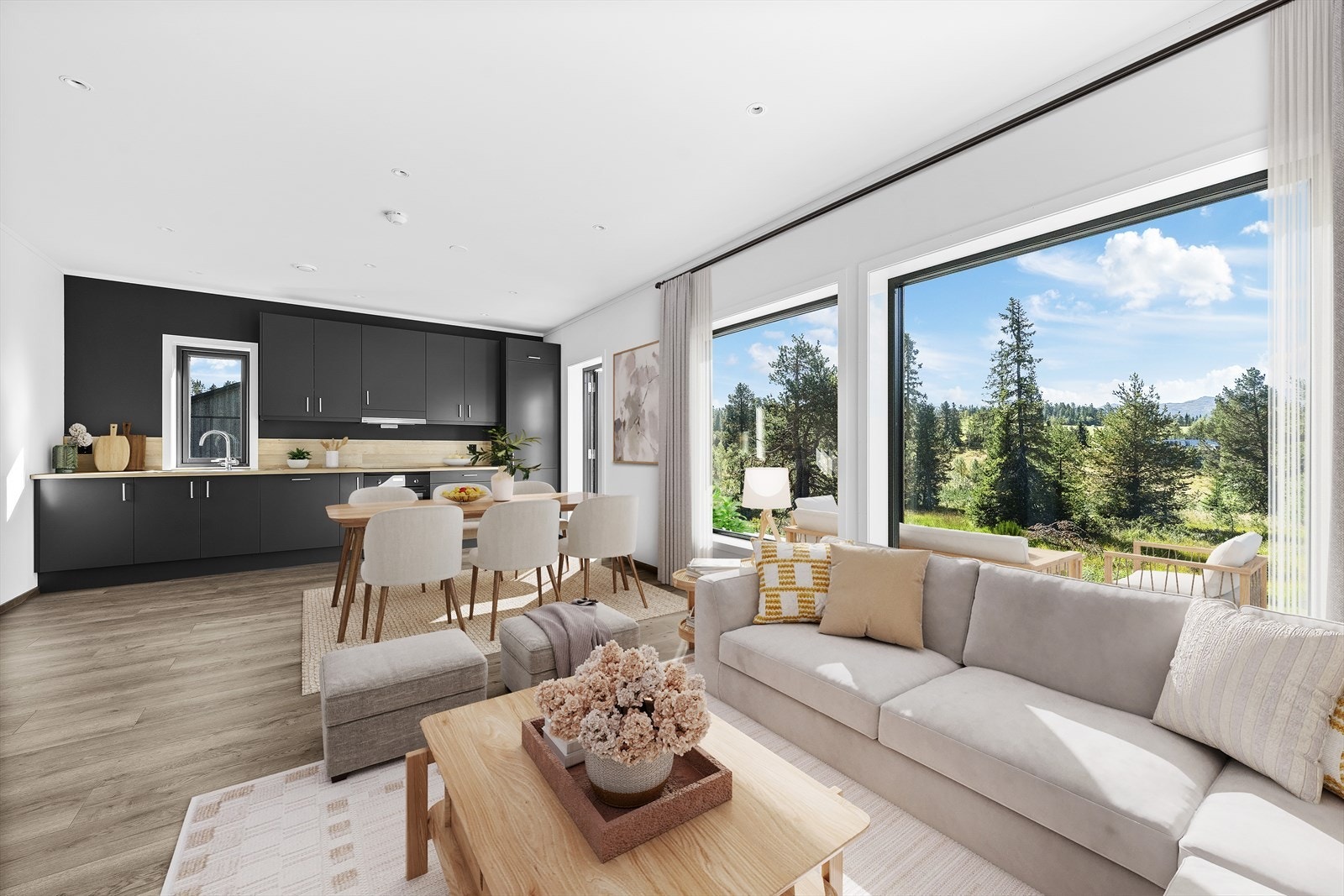 Bildet er digitalt møblert Galleribilde