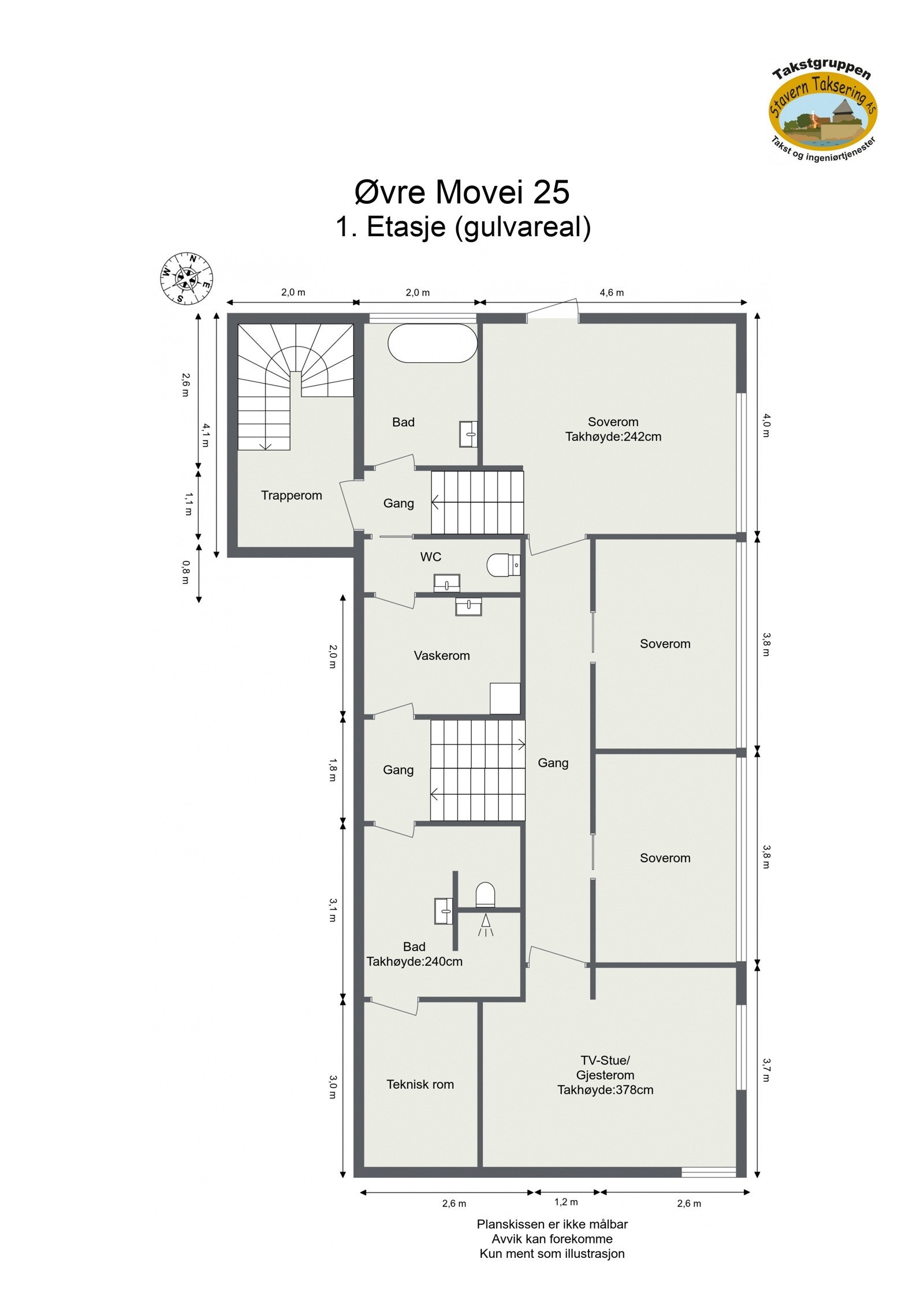 Plantegning 1. etasje.