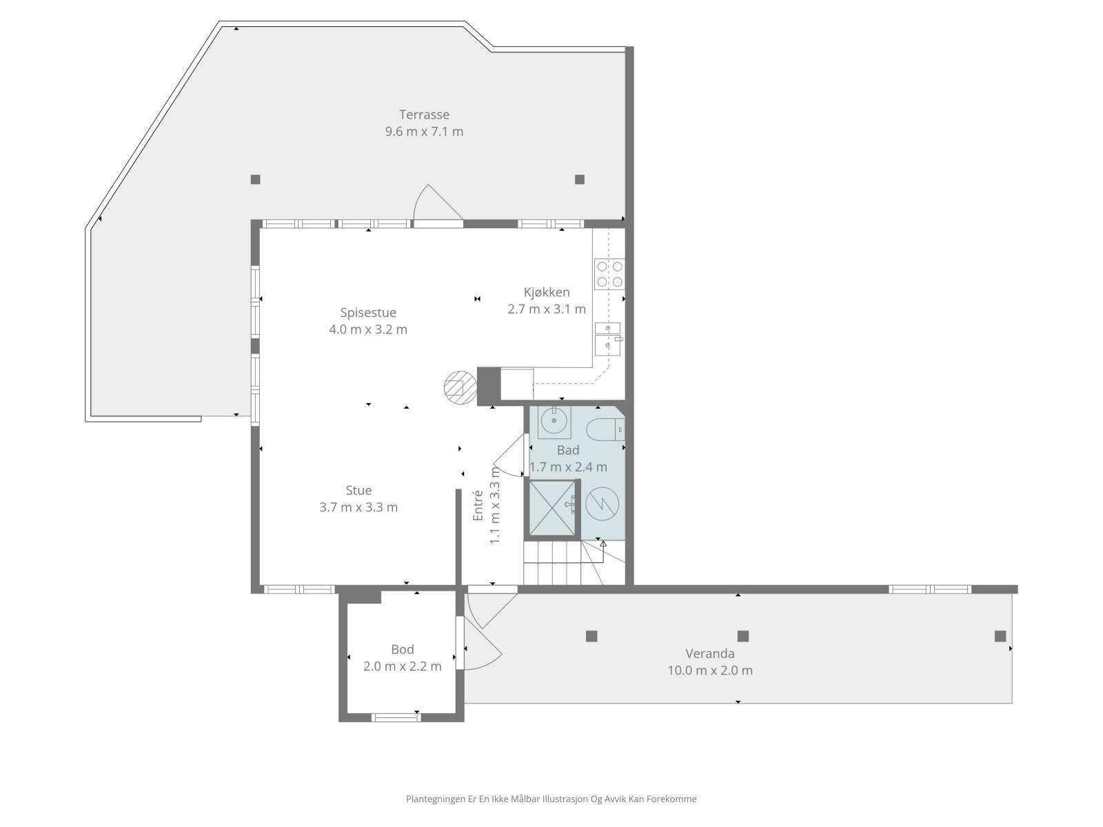Plantegning 1. etg. (ikke målbar) Galleribilde