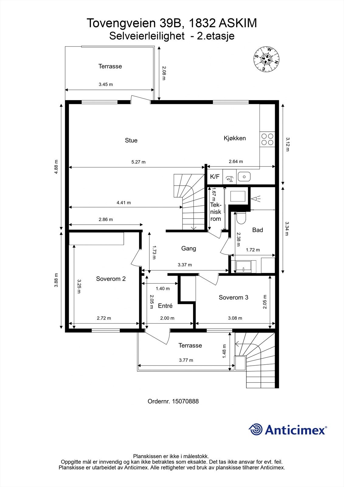 Plantegning - Hovedetasje Galleribilde