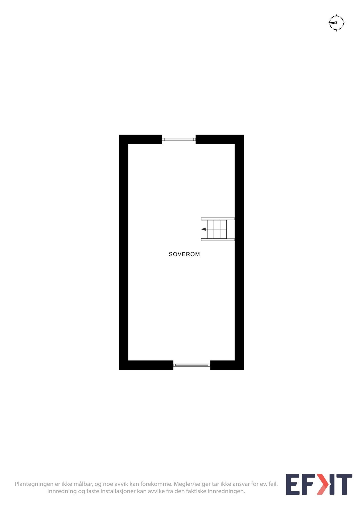 Plantegning - loftsetasje. Galleribilde