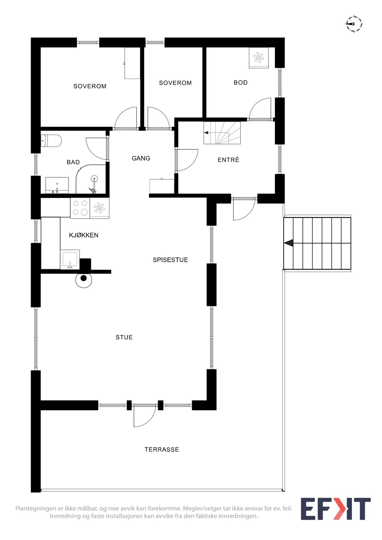 Plantegning - 1.etasje. Galleribilde