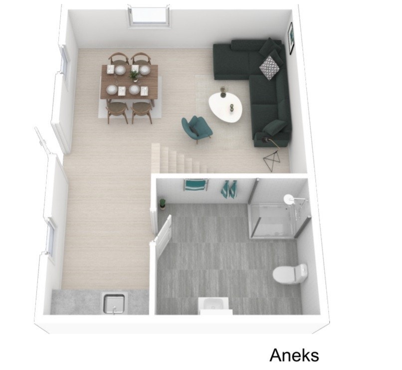 3D plantegning Uthus Galleribilde