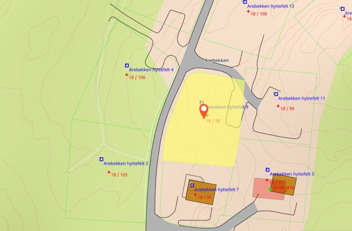 Kart over tomten Galleribilde