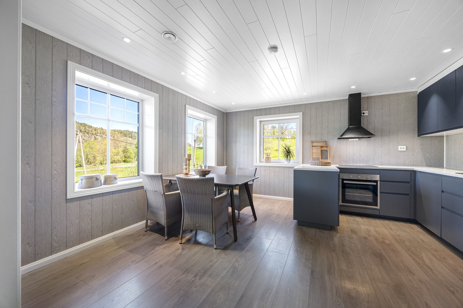 Kjøkken fra IKEA med fin utsikt til uteområdene Galleribilde