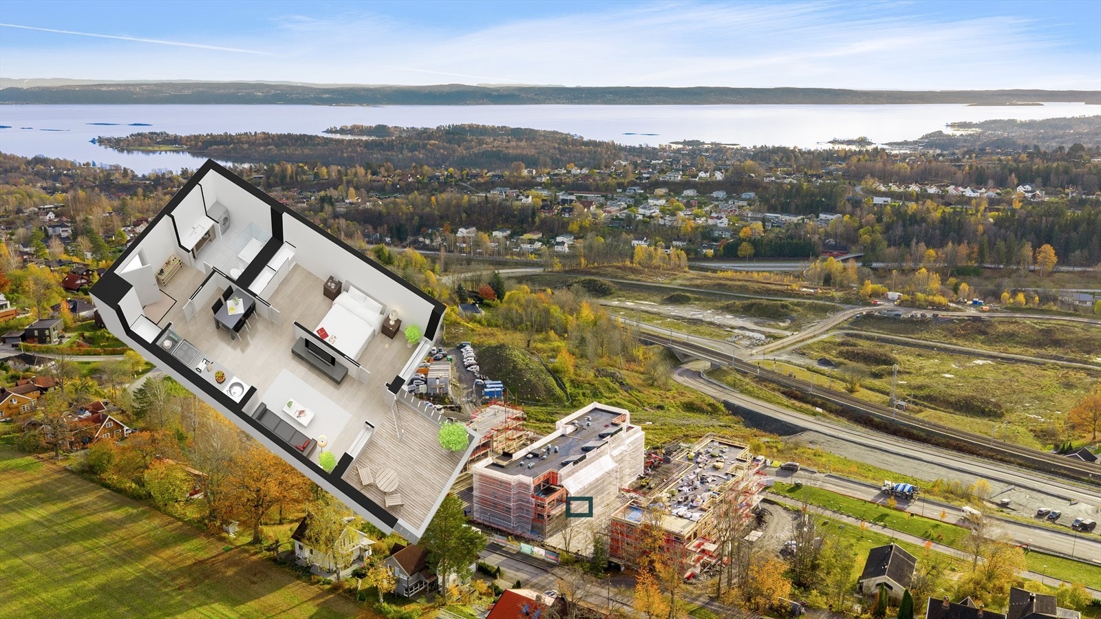 Pen 2-roms i 2. etg. Omtrentlig plassering. Avvik vil forekomme. Galleribilde