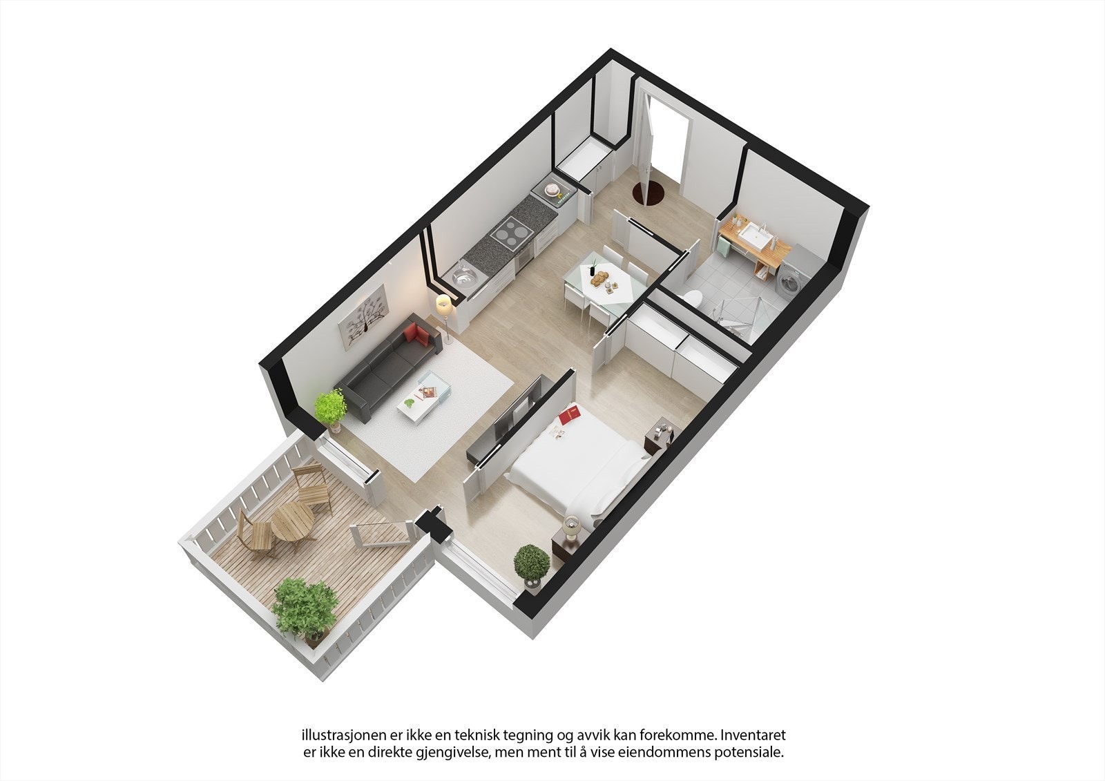 Se nyttige lenker: Illustrasjon av solforhold/utsikt, samt info interiør. Leil. 45. Galleribilde