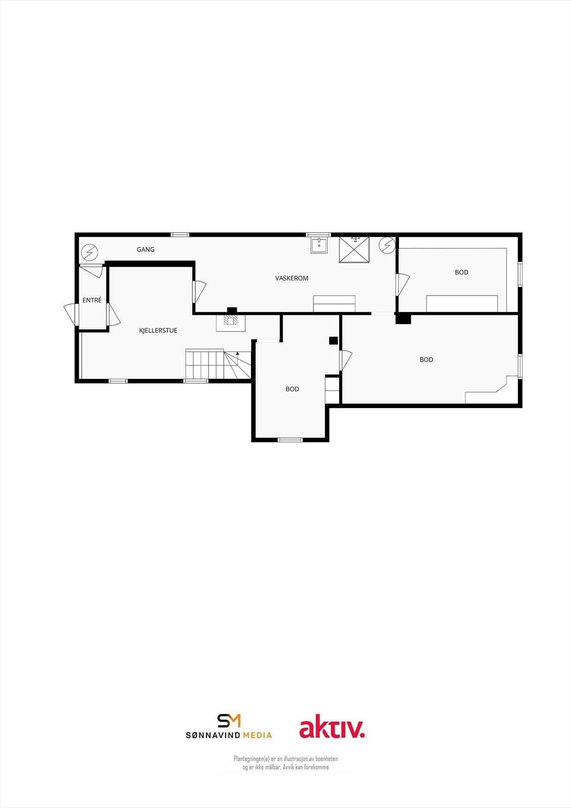 Plantegning underetasje Galleribilde
