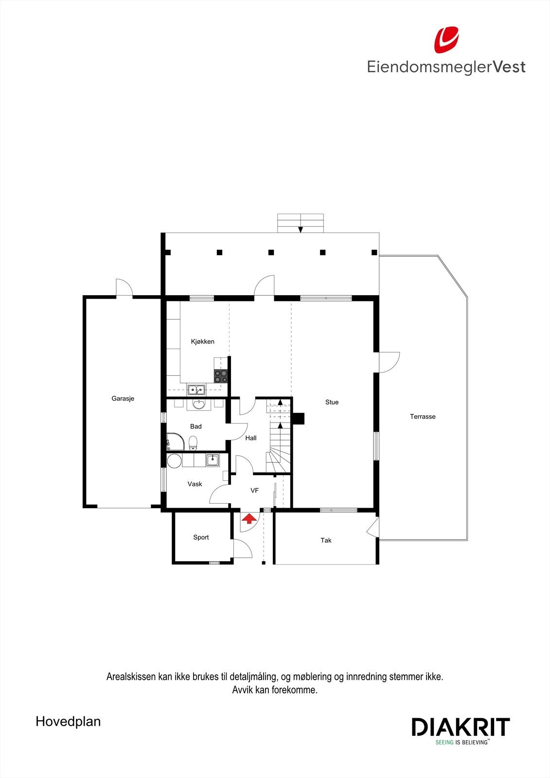 Plantegning 1. etg. Galleribilde