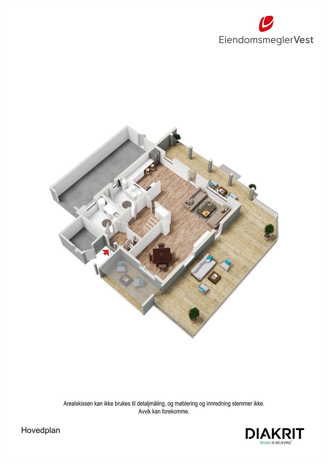 Plantegning 1. etg. Galleribilde