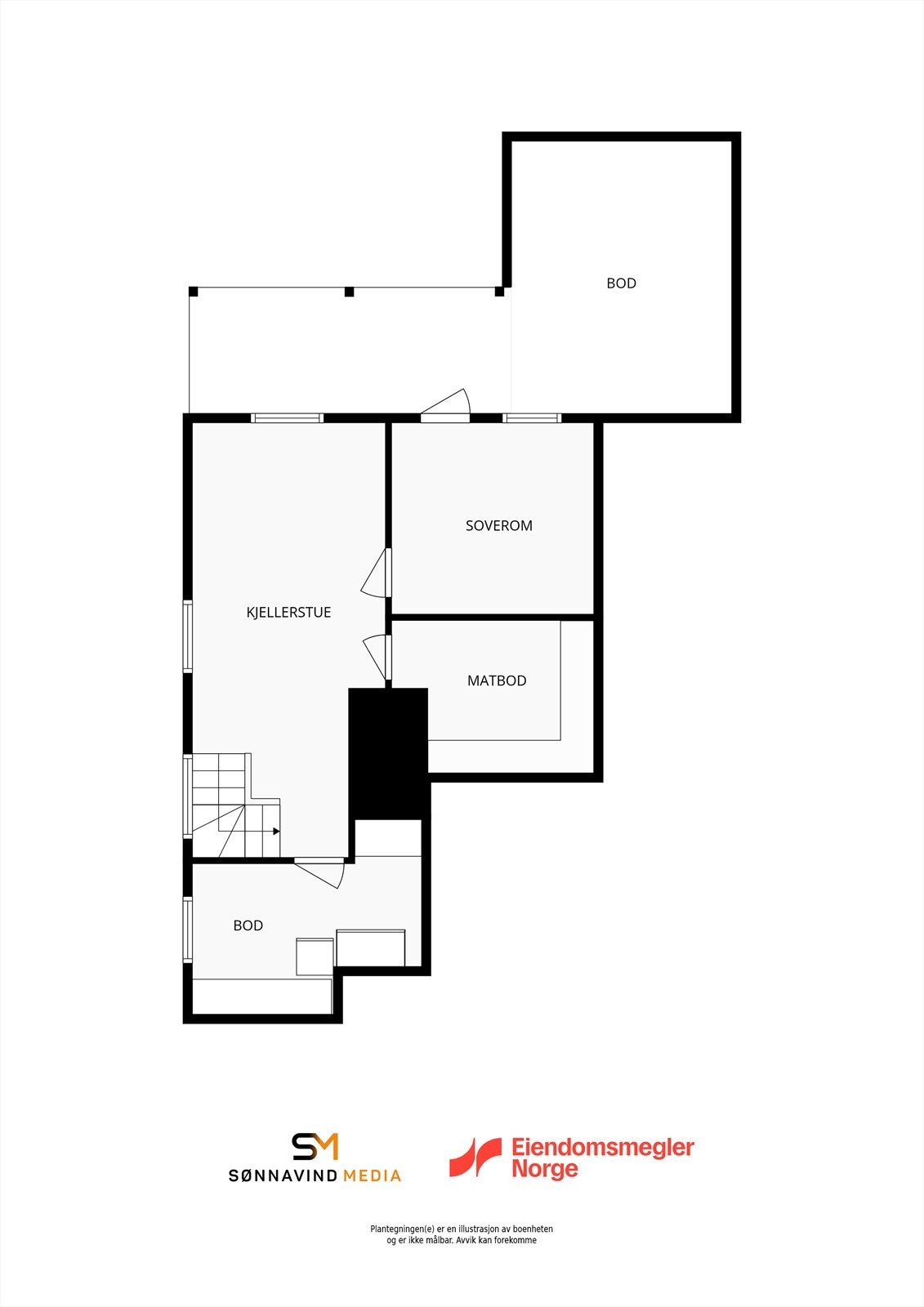 Plantegning underetasje Galleribilde