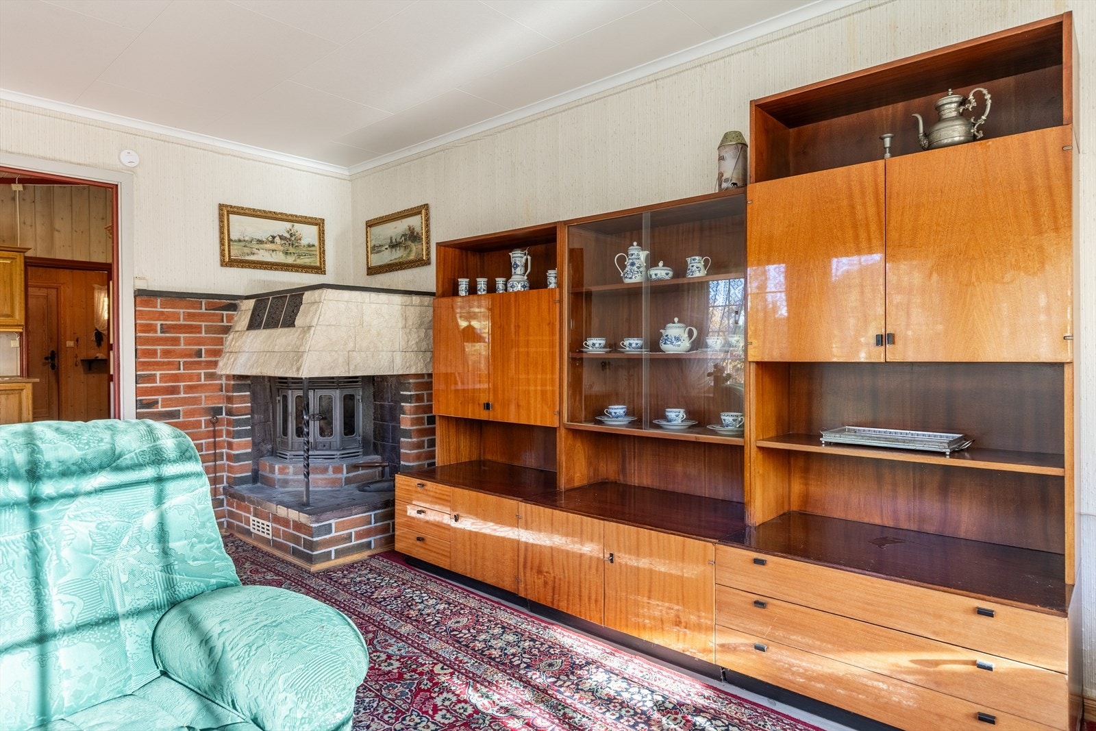 Peis i stue Galleribilde