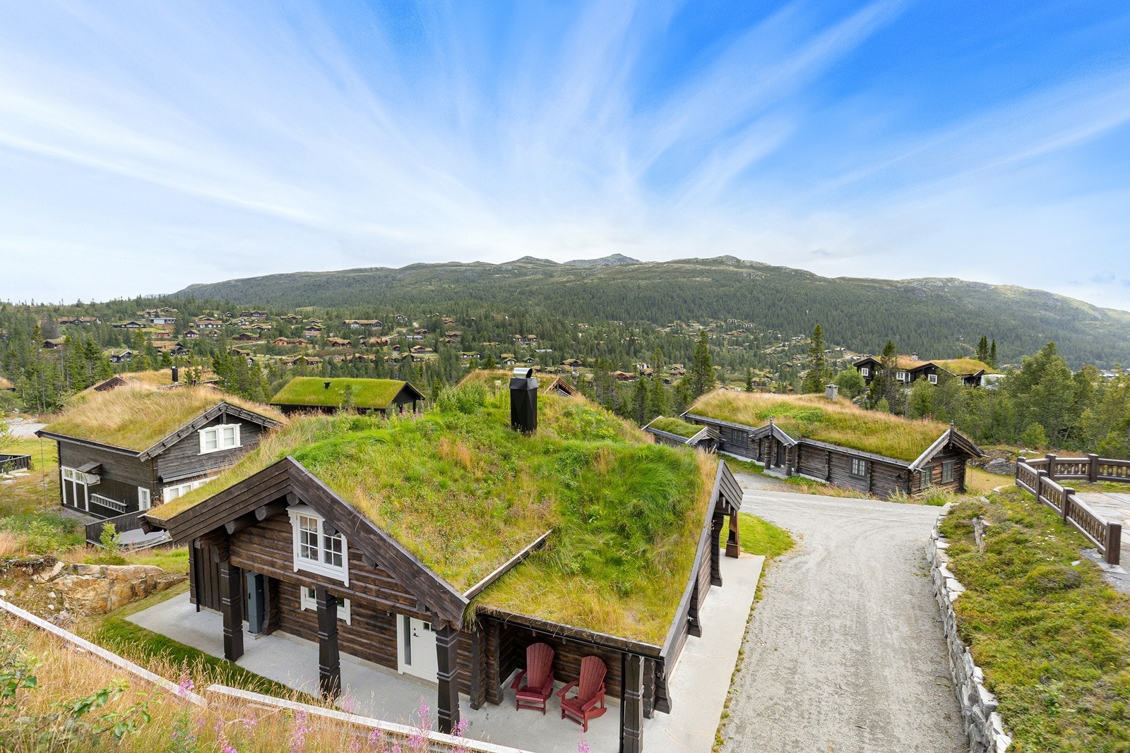 Hytta ligger fint til i Soria Moria, et populært hyttefelt på Gaustablikk. Galleribilde