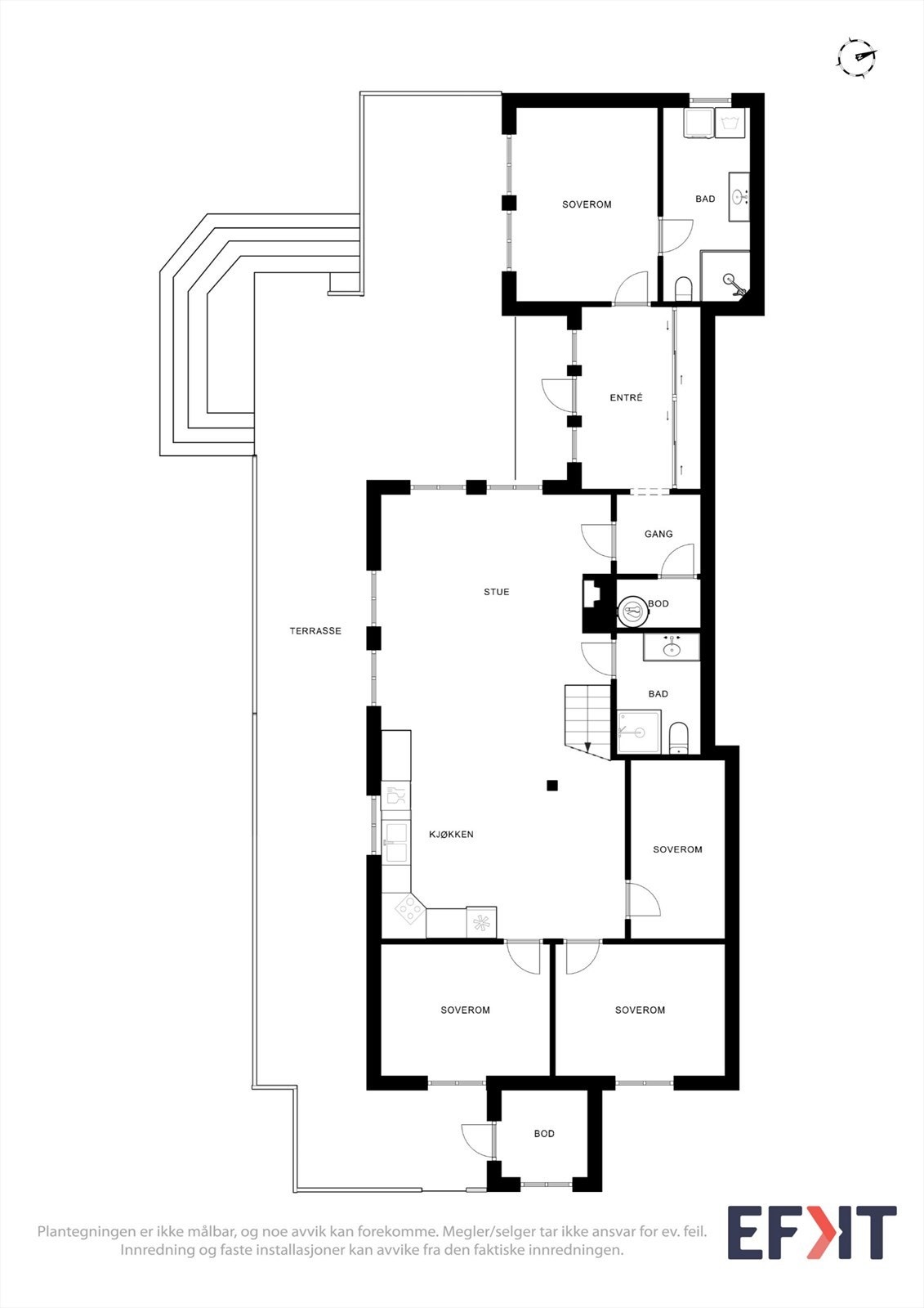Planskisse 1. etasje Galleribilde