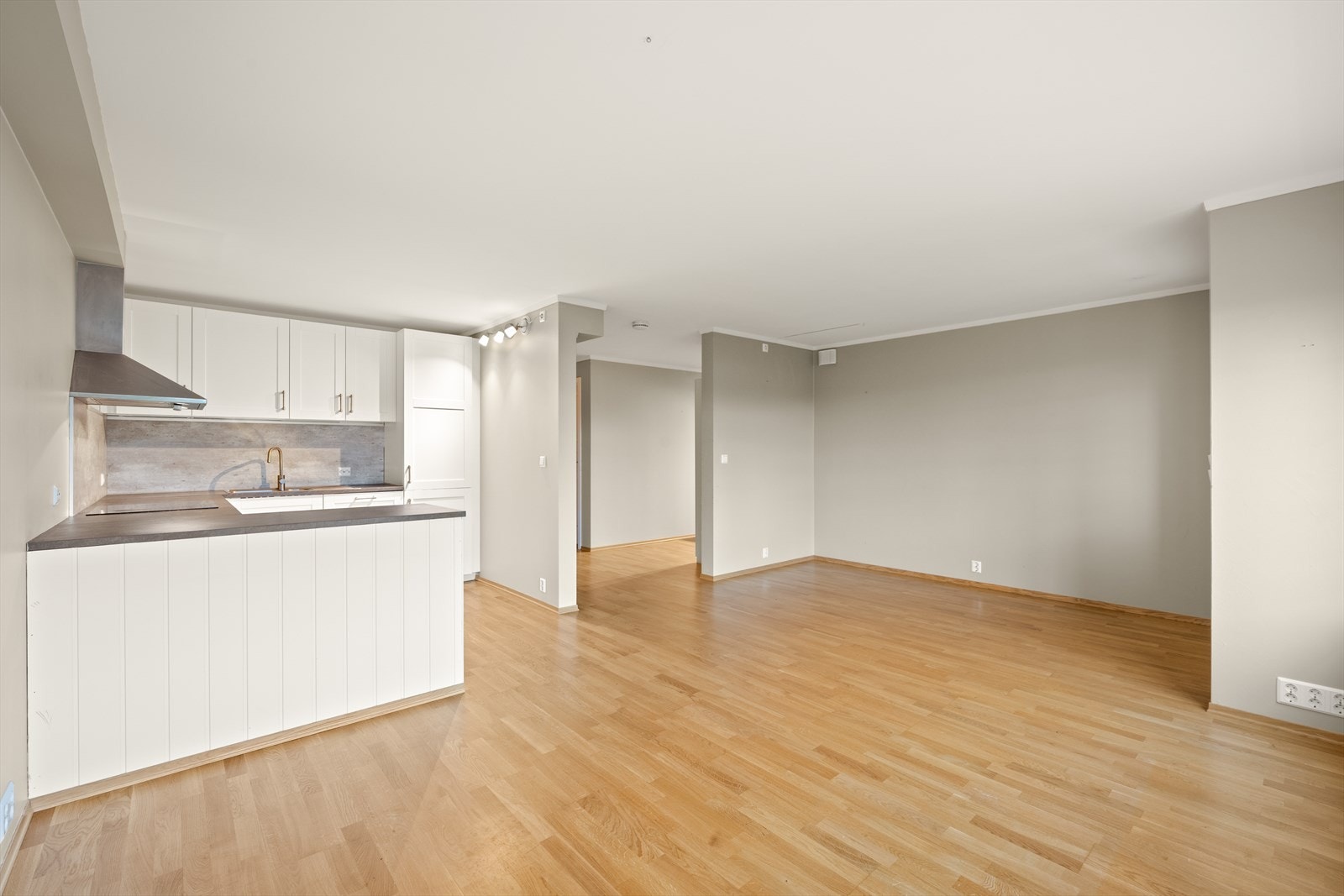 Leiligheten er enkel å møblere i ønskede soner. Galleribilde