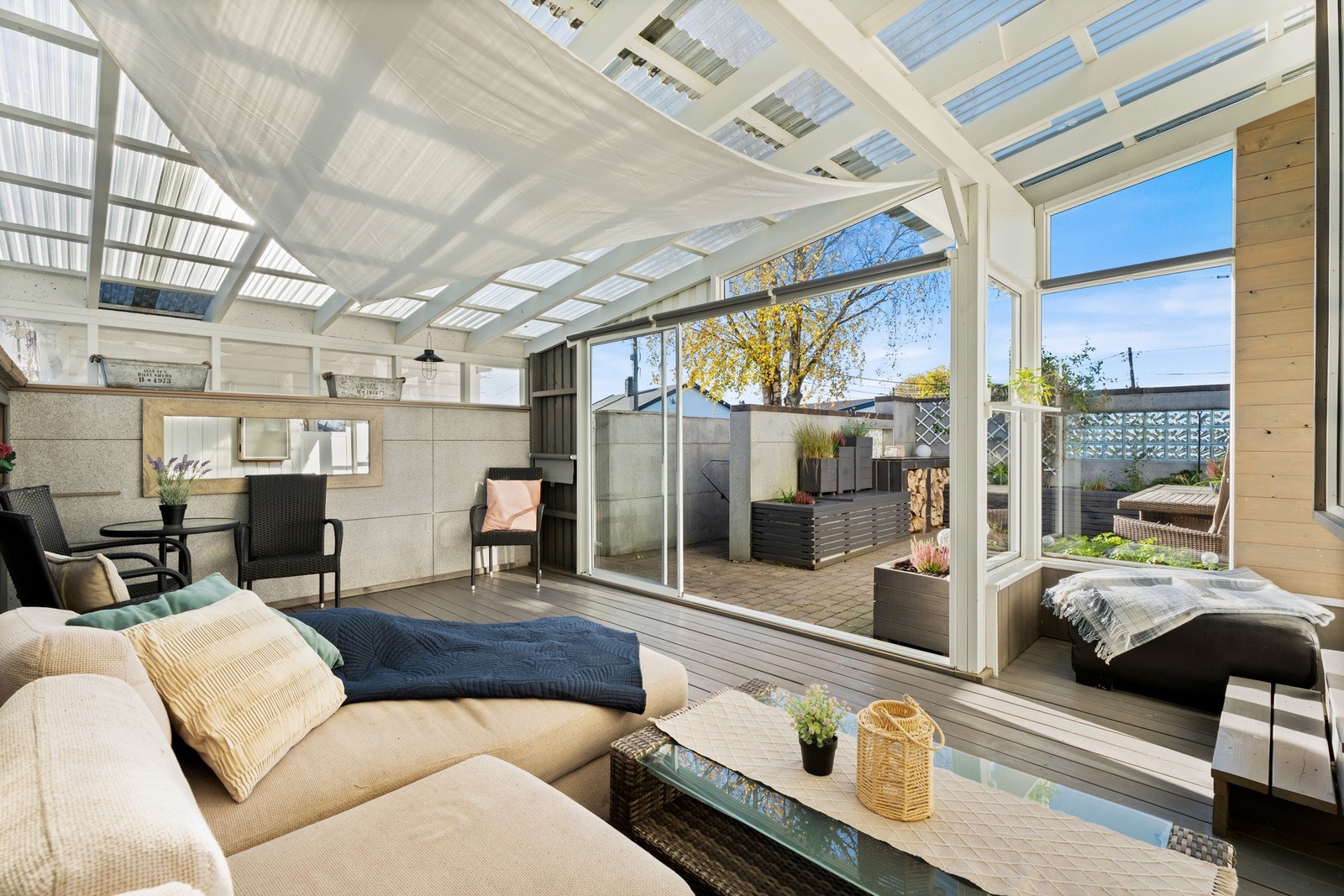 Vinterhagen blir som en forlengelse av boligen som kan nytes året rundt Galleribilde