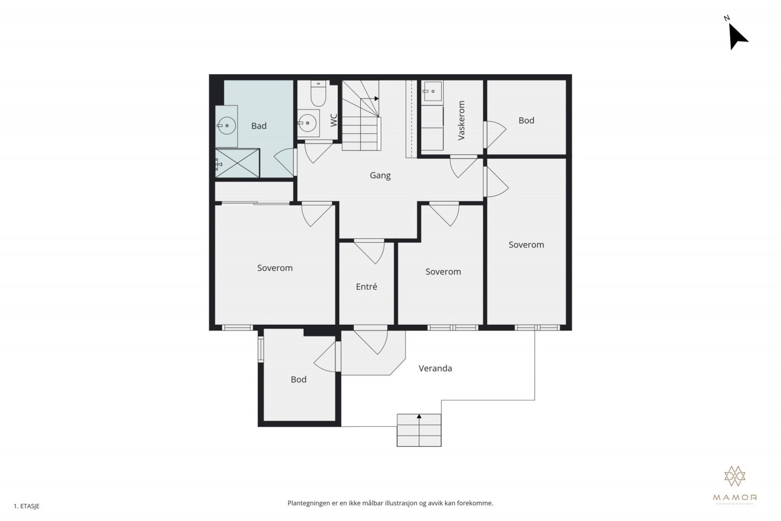 Plantegning underetasje Galleribilde