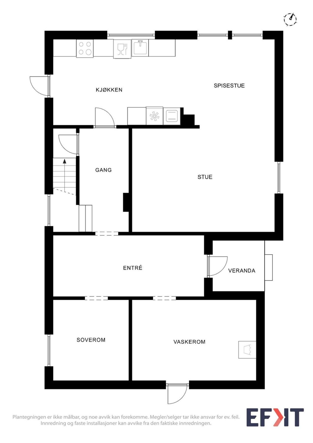 Plantegning 1. etasje Galleribilde