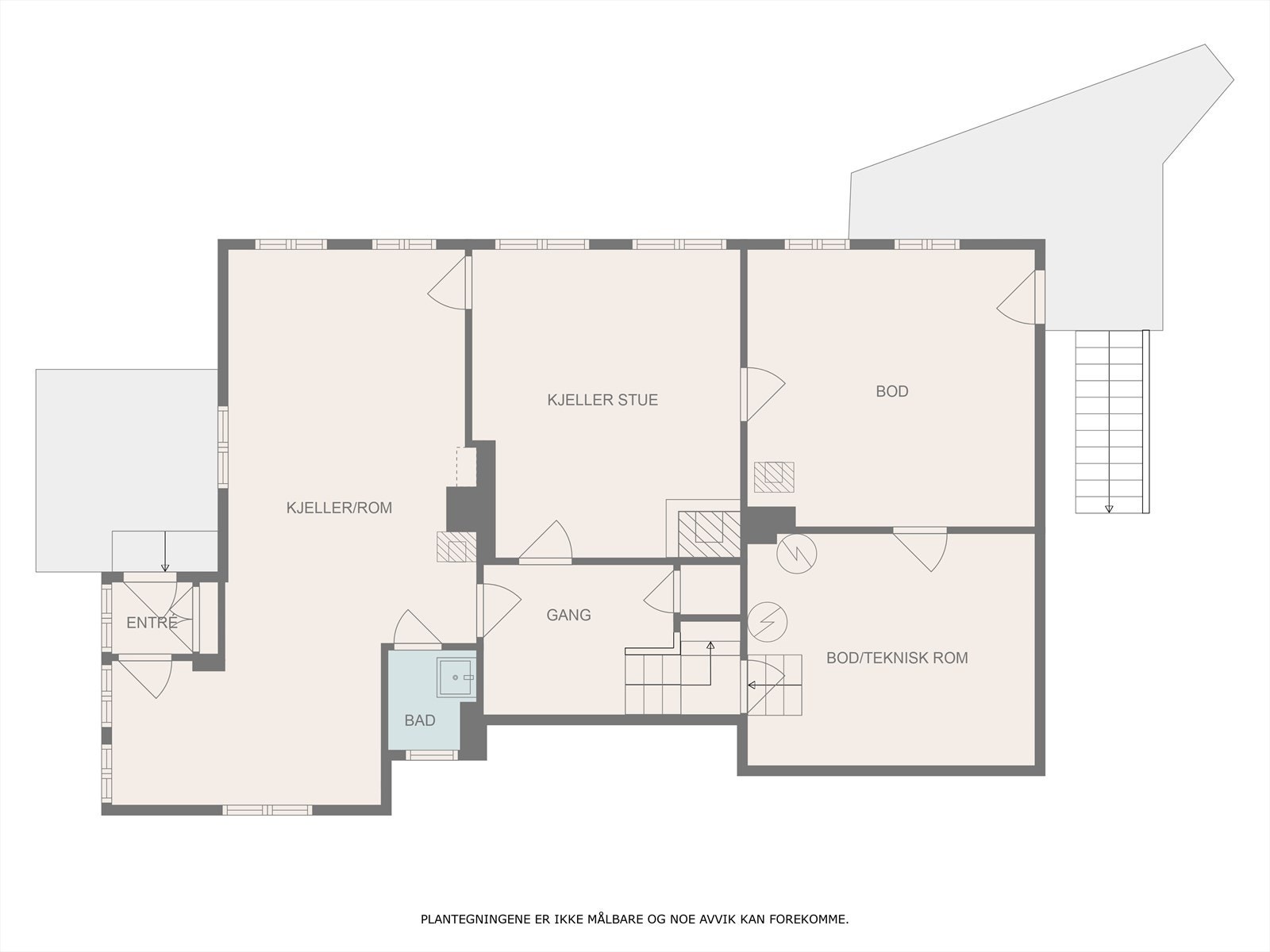 Plantegning alle kjeller. Galleribilde