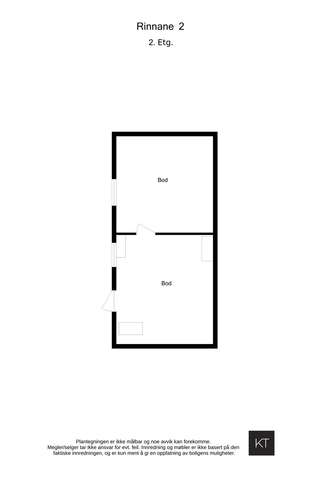 Plantegning: I underetasjen er det tilgang til to boder Galleribilde