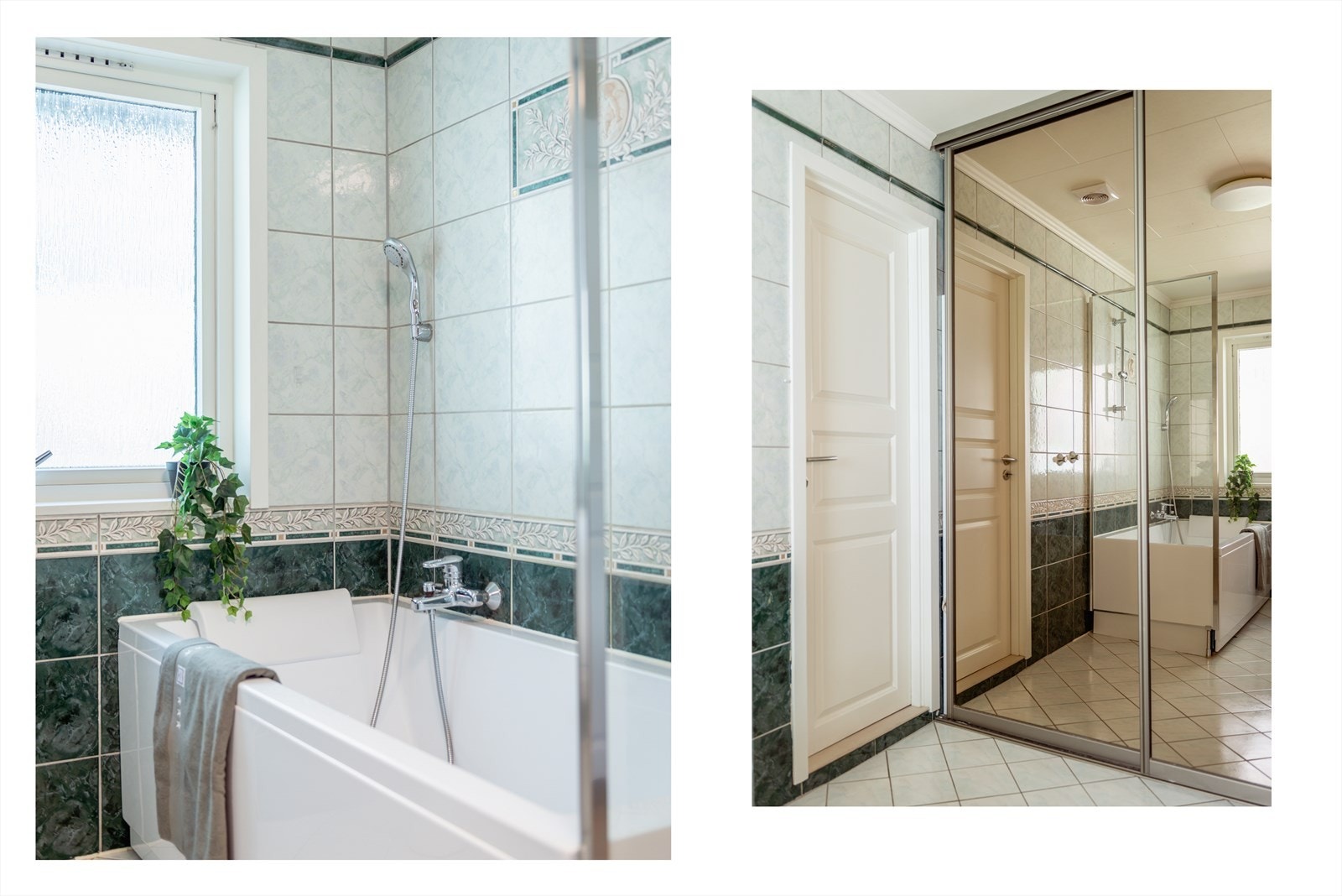 Hovedbad - På badet er det også satt inn en stor skyvedørsgarderobe, som gir masse lagringsplass. Galleribilde