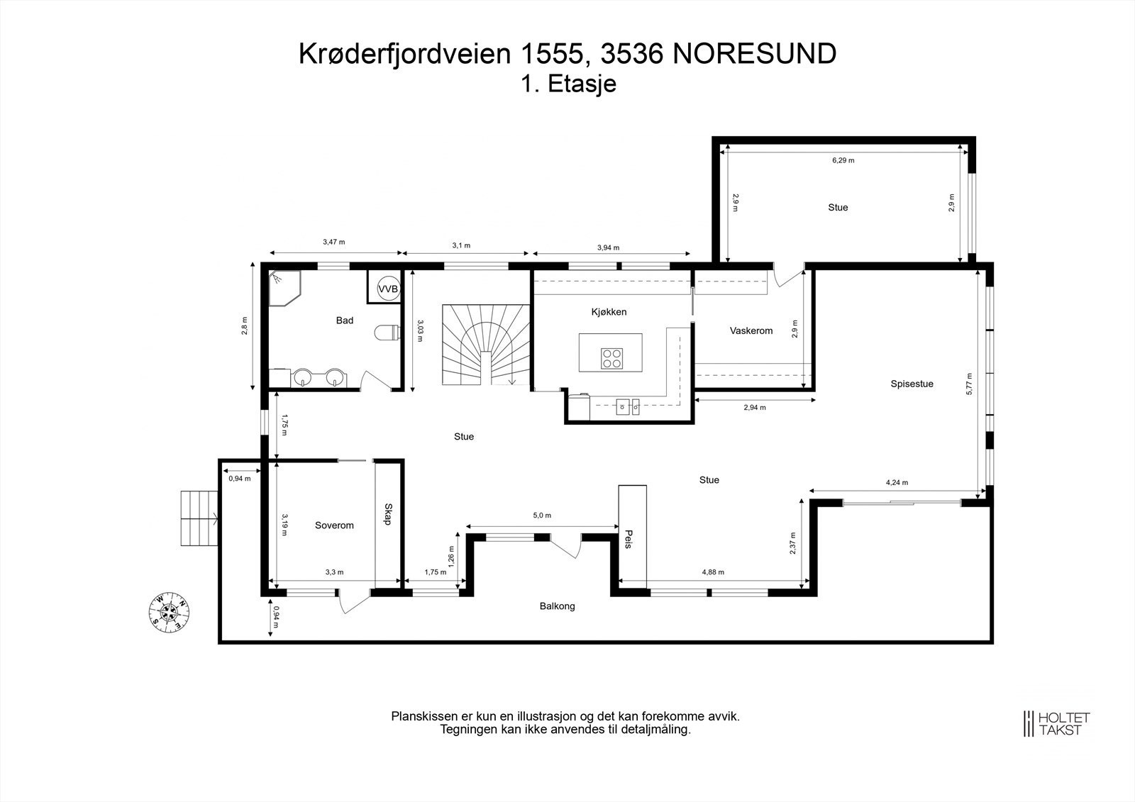Floorplan letterhead - Krøderfjordveien 1555, 3536 NORESUND - 1. Etasje - 2D Floor Plan.jpeg Galleribilde