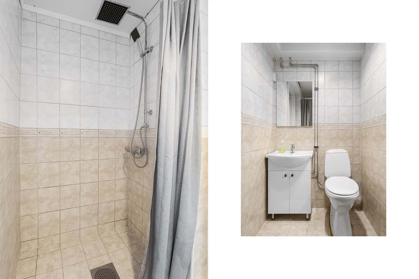 Baderommet i underetasjen ligger vis a vis soverommet. Galleribilde