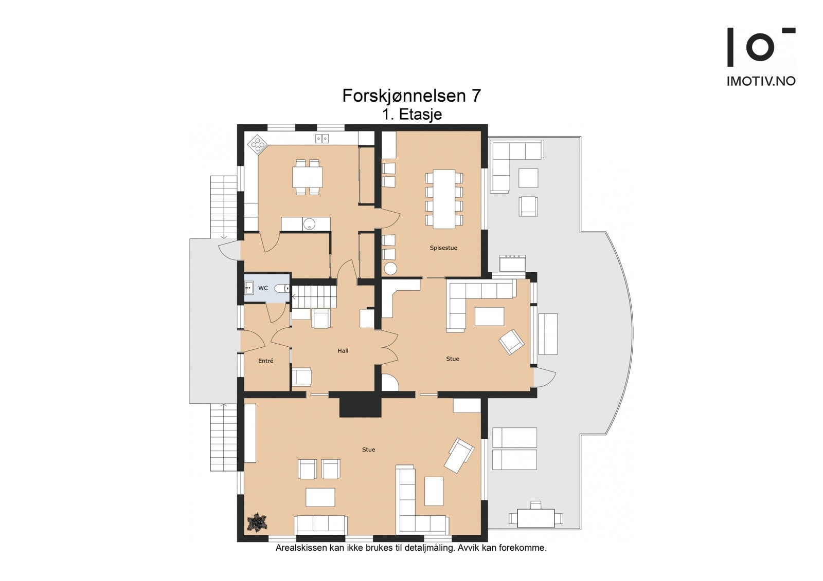 - Plantegning 1.etasje -