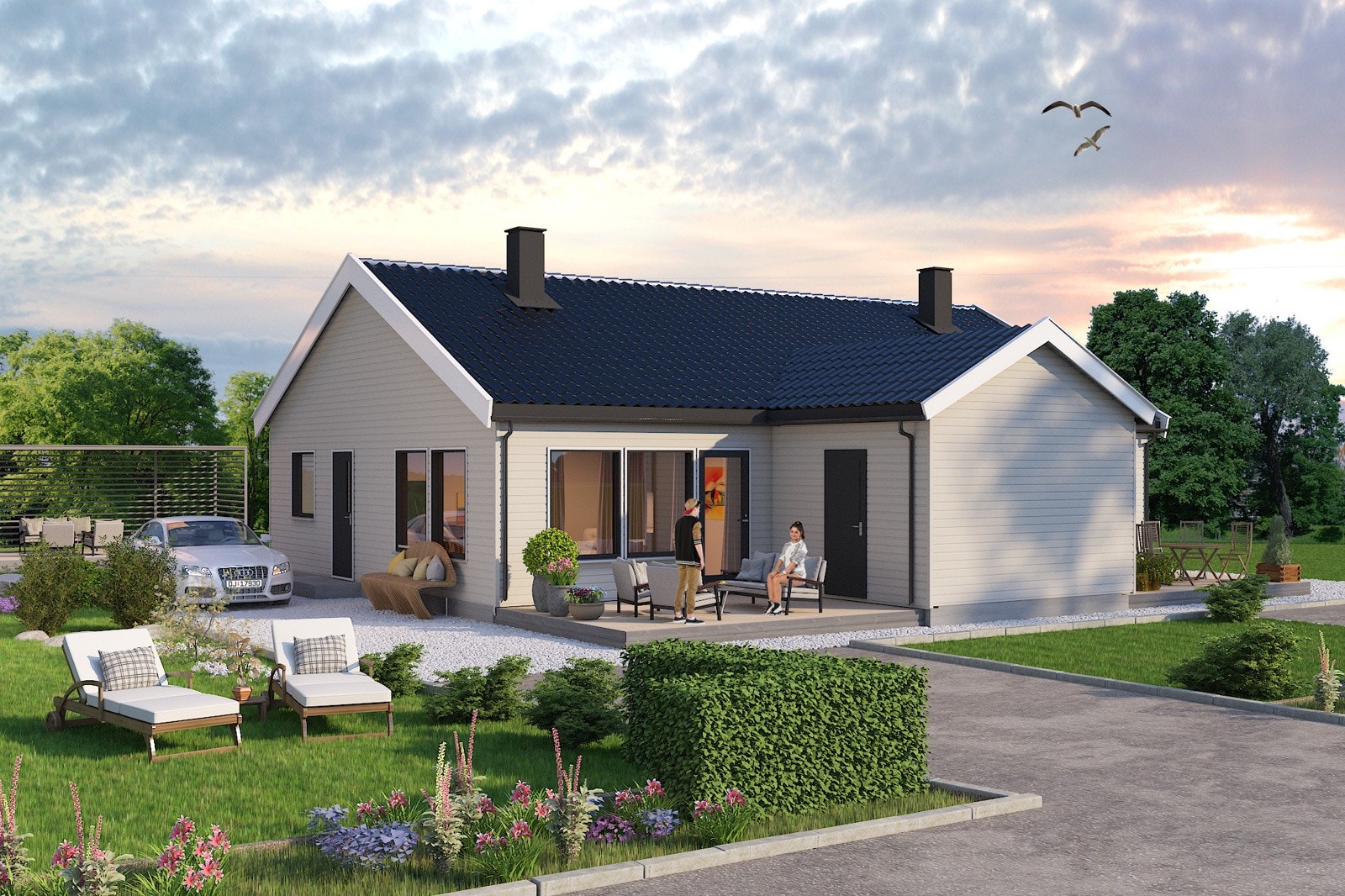 Velkommen til Korsegårdveien 81A og B - Moderne og funksjonell tomannsbolig med alt på ett plan. Presentert av Robert Borgås ved PrivatMegleren. Galleribilde