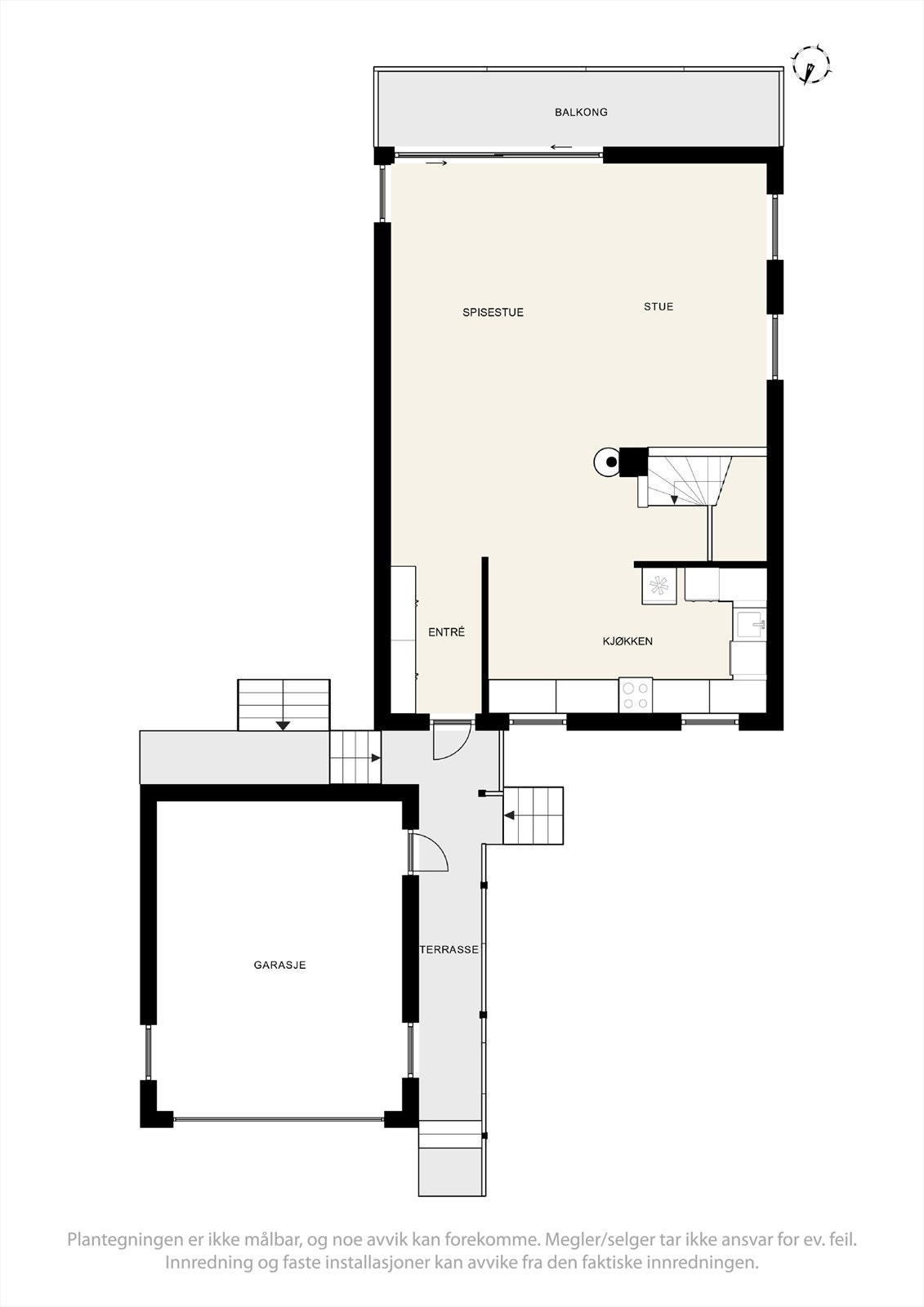 Plantegning 1. etasje Galleribilde