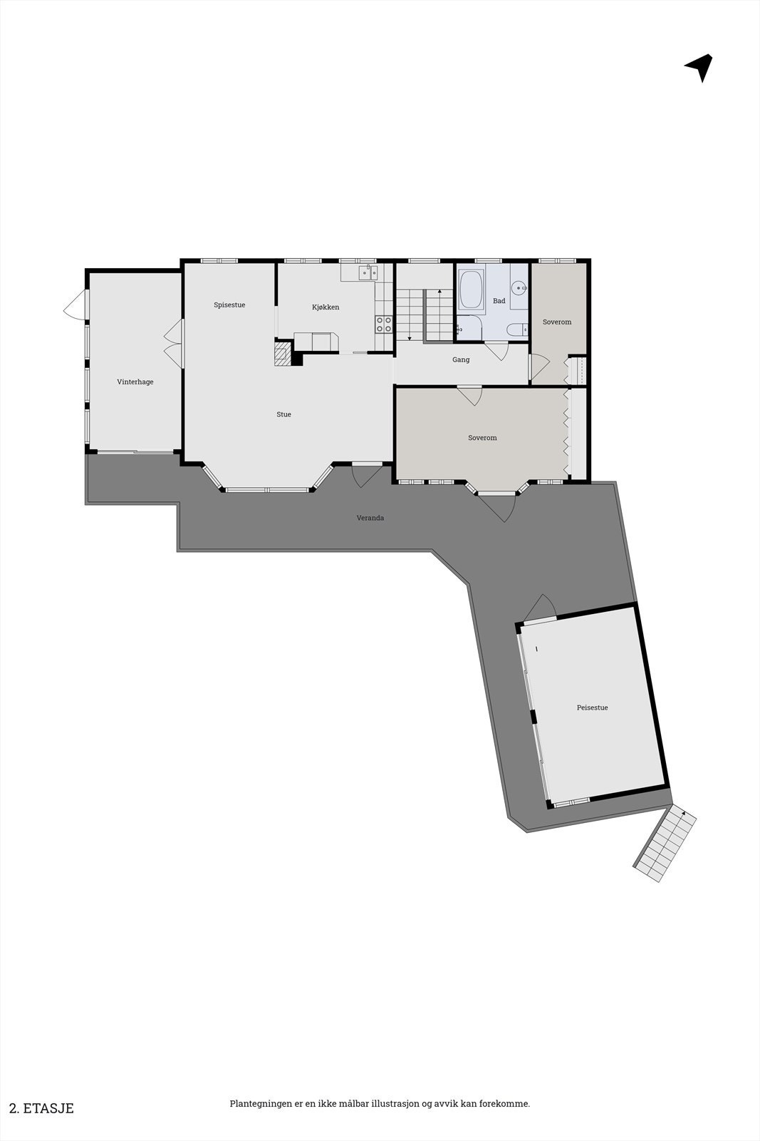 Plantegning av hovedetasjen. Galleribilde