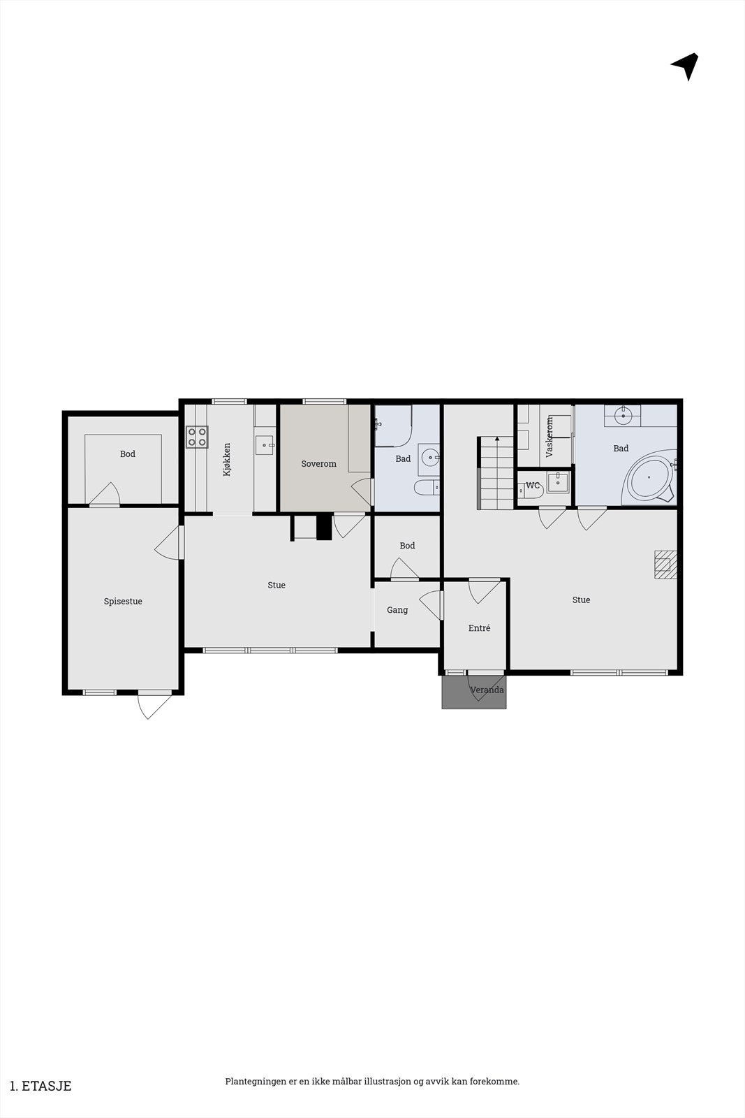 Plantegning av underetasjen Galleribilde