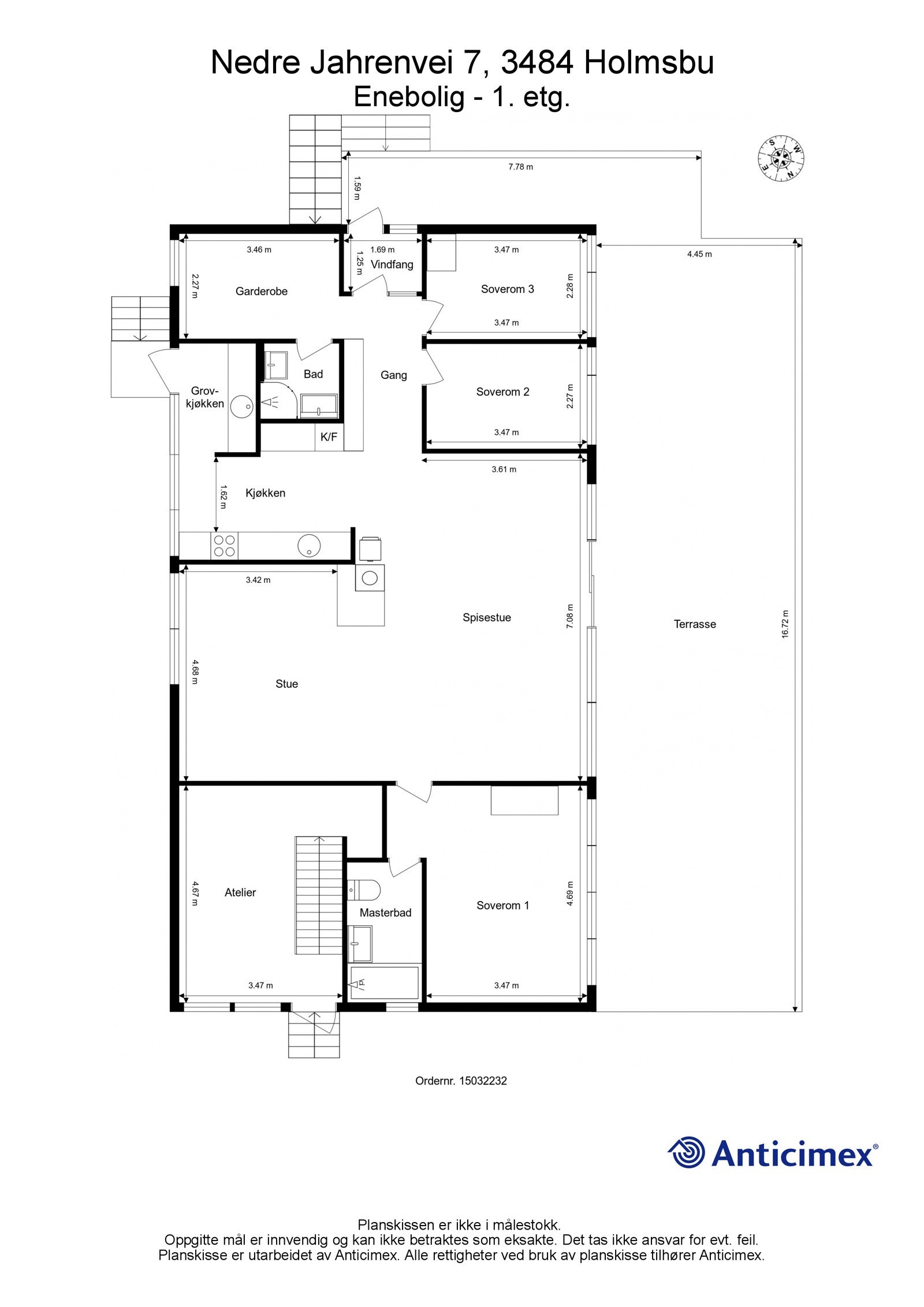 Plantegning 1 etasje Galleribilde