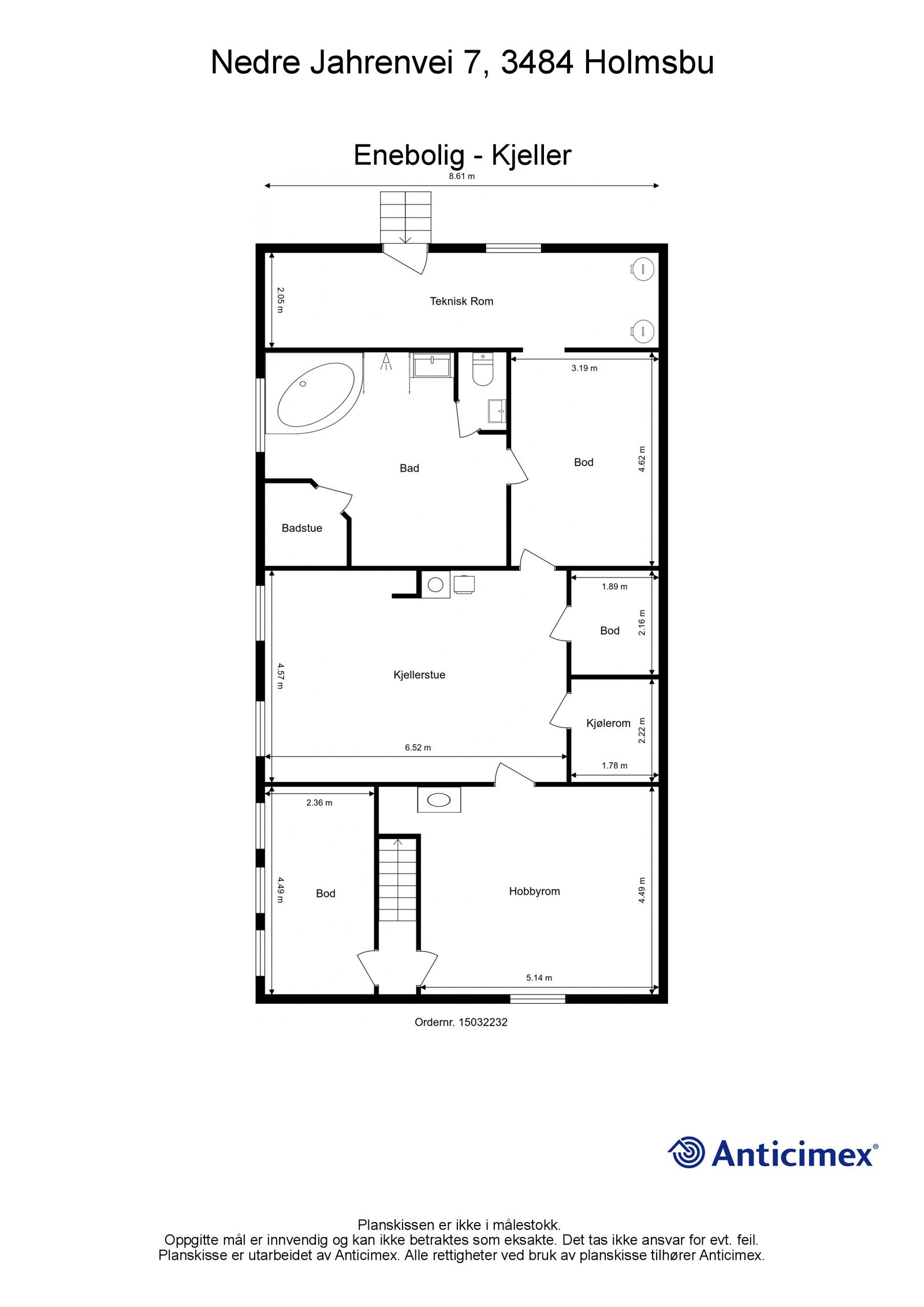 Plantegning underetasje Galleribilde