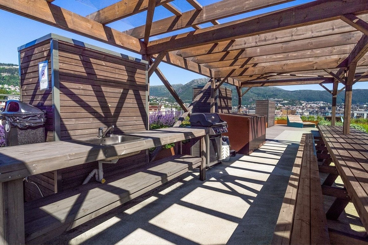 Takterrasse. Renoveres og gjenåpnes med nytt design Galleribilde