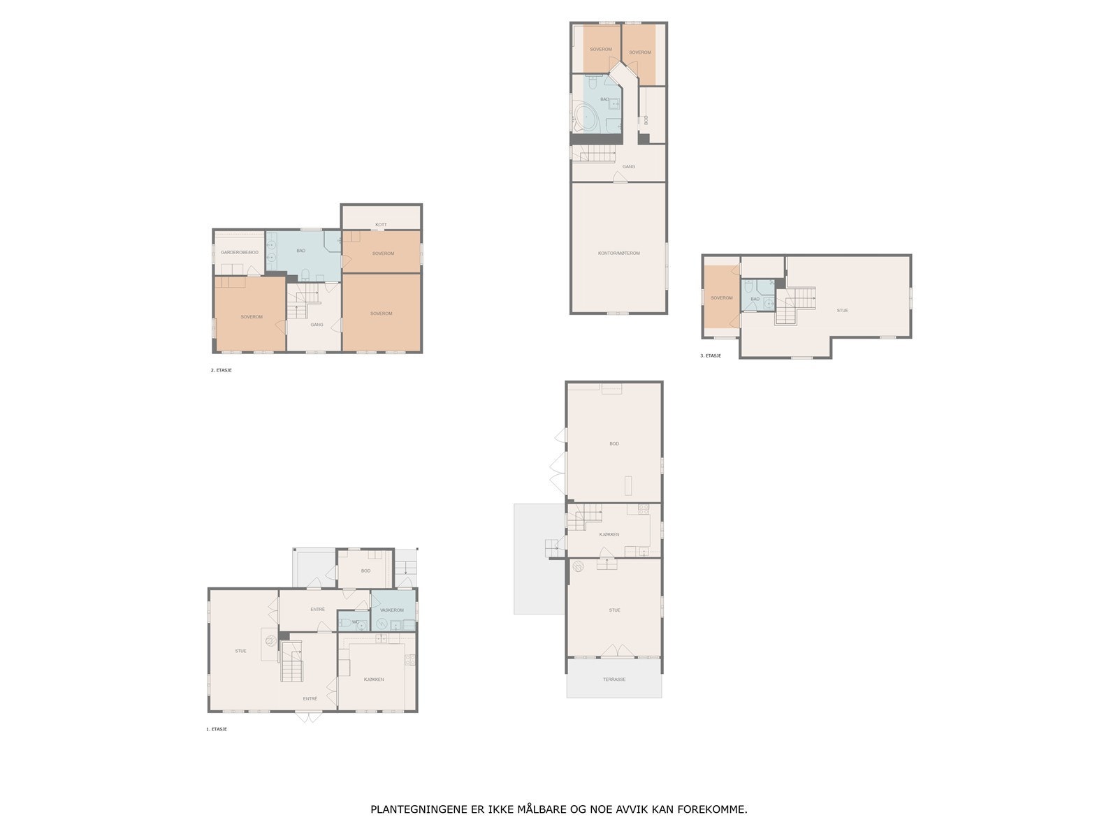 Plantegning alle etasjer Galleribilde