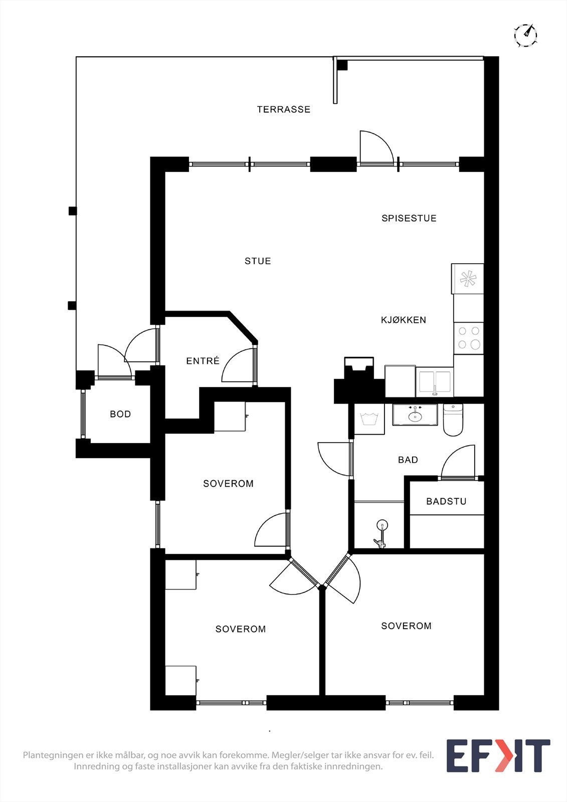 Plantegning 1. etasje 2D. Galleribilde