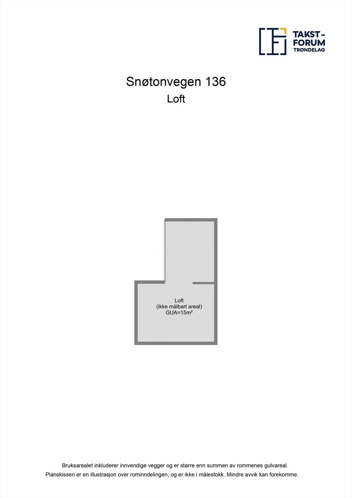 Planskisse loft. Galleribilde