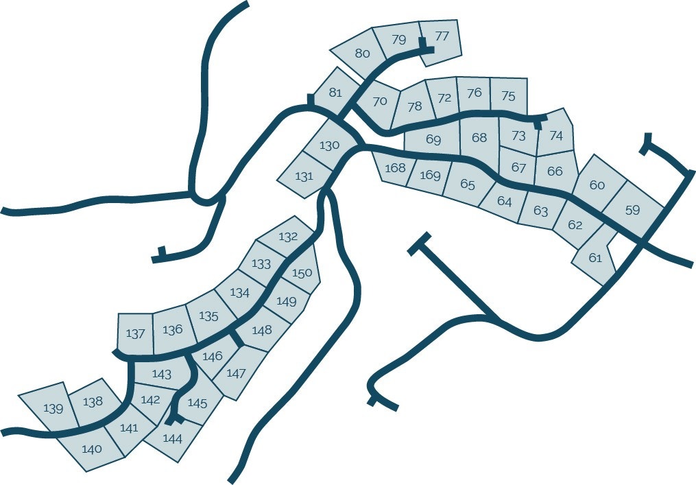 Tomten er markert som 145 på oversiktskartet Galleribilde