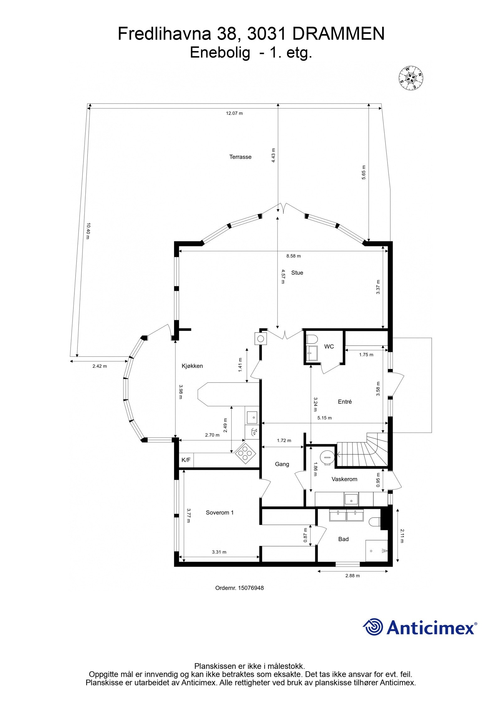 Plantegning - 1. etg Galleribilde