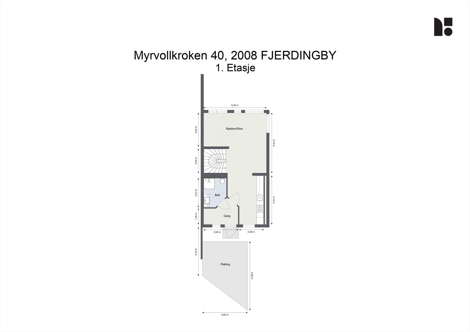 Plantegning - 1. etasje Galleribilde