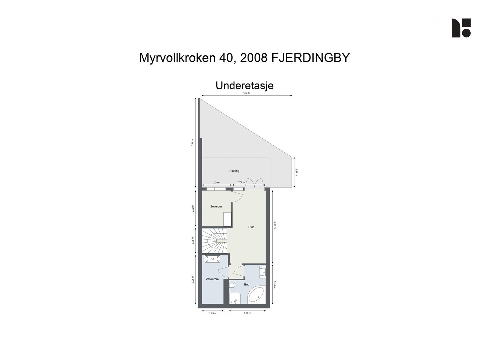 Plantegning underetasje Galleribilde