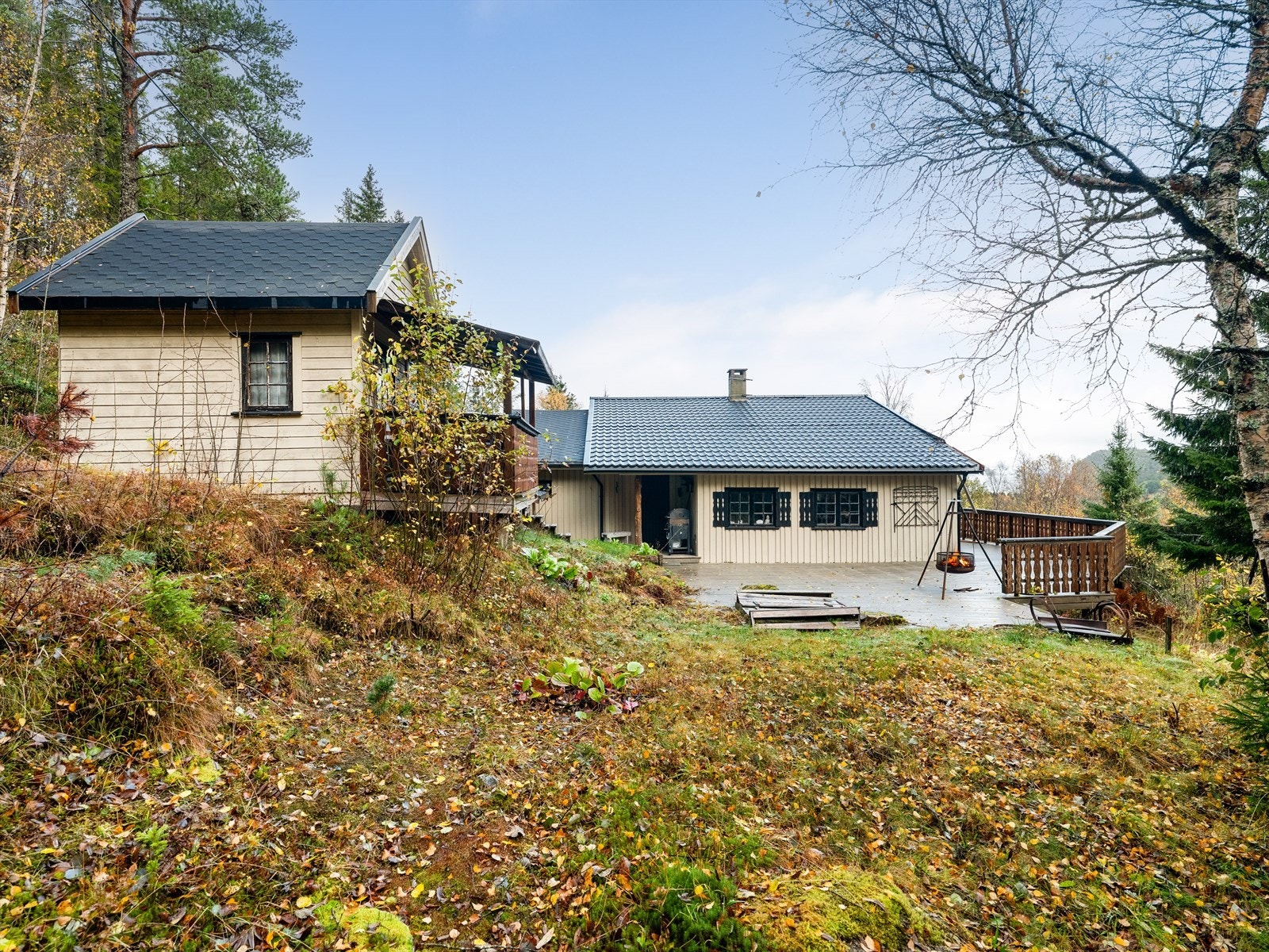 Uteplass med mulighet for flere soner Galleribilde