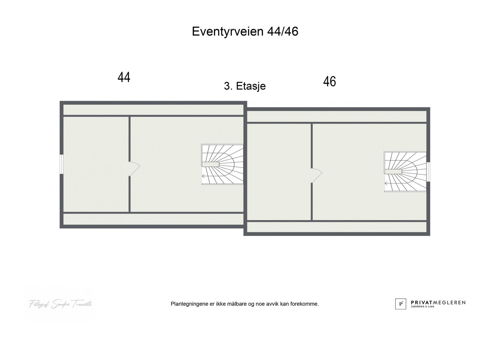 Plantegninger 3.etg. - laget av fotograf Galleribilde