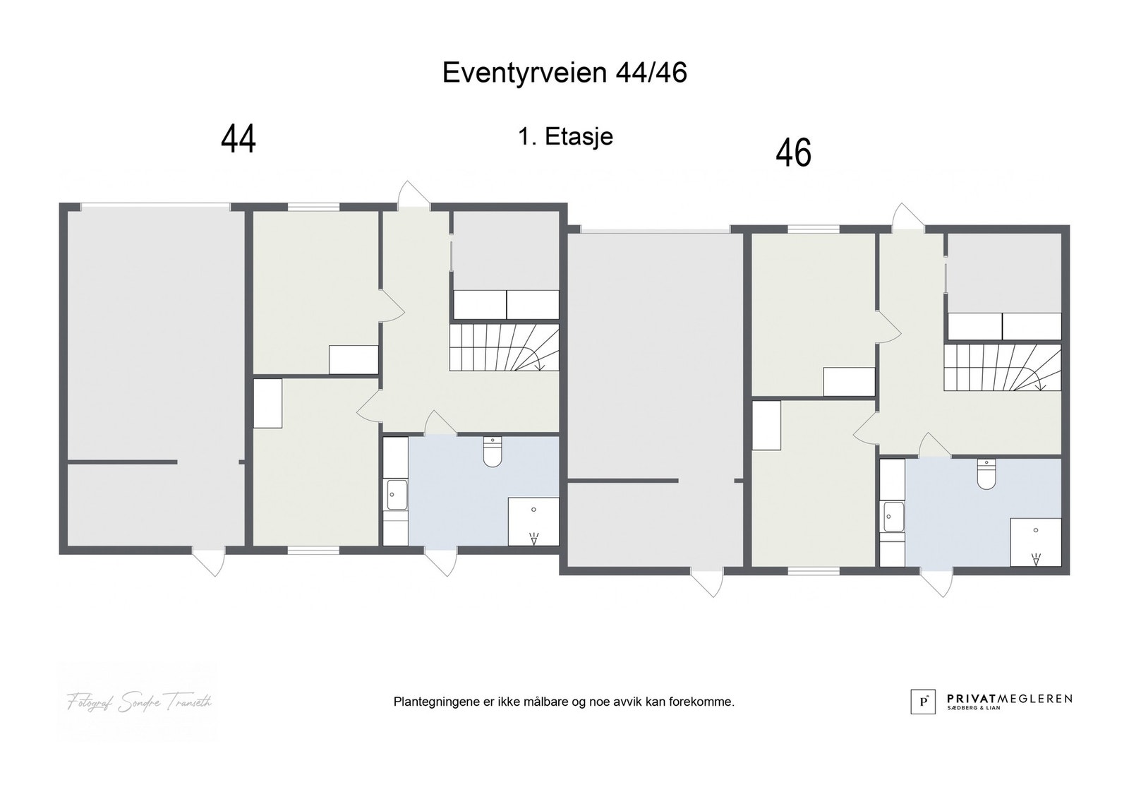 Plantegninger 1.etg. - laget av fotograf Galleribilde
