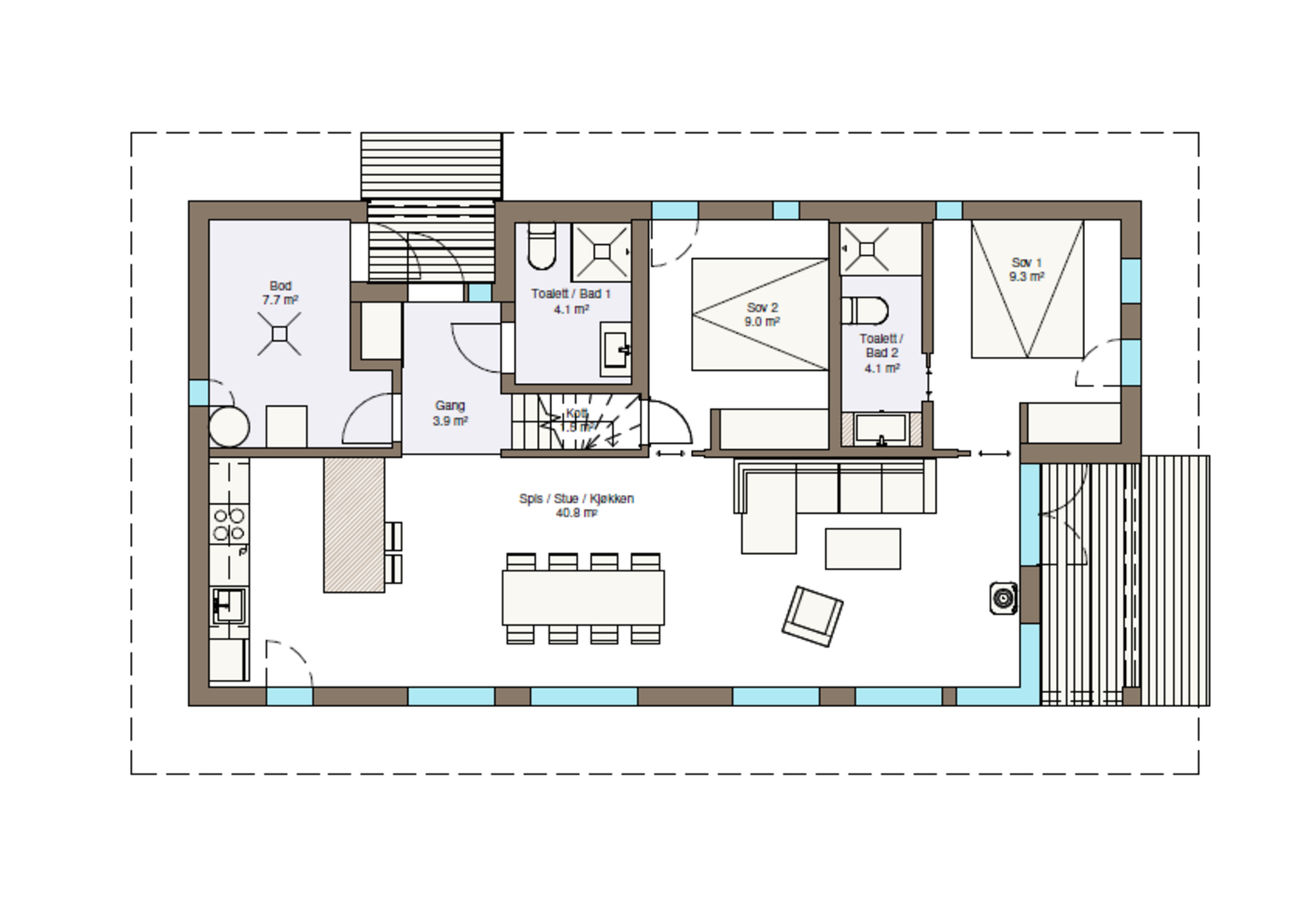 Plantegning hovedplan Vy 23 ATH Galleribilde